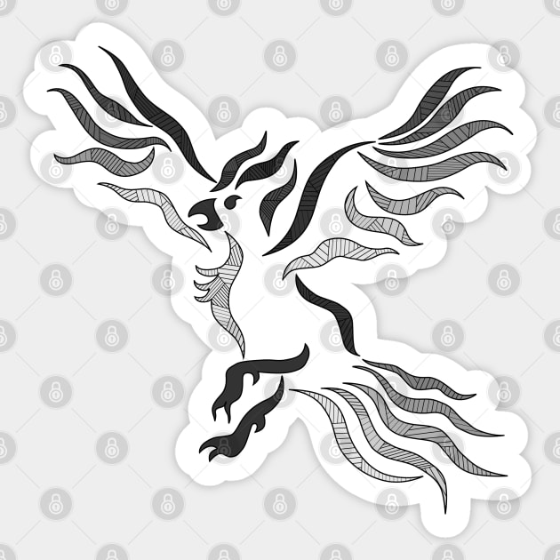 Phoenix Sticker by Savousepate